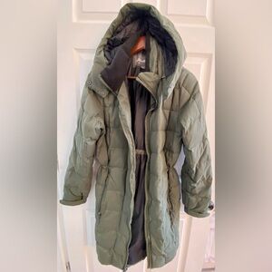 Eddie Bauer Women's Olive Hooded Down Parka